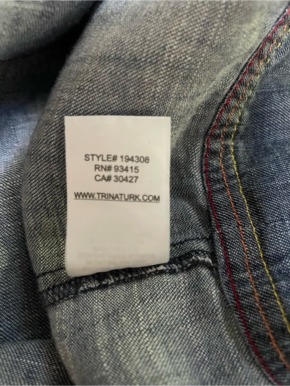 Hot Style Denim Dress Trina Turk Mini Dress - Picture 11 of 11